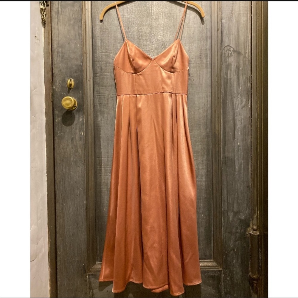 ISO SILK DUSTY ROSE SILK DRESS